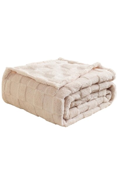 VisLarsc Soft Blanket for Double Bed, VisLarsc, Microfiber, 200x230cm, Beige