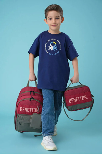 United Colors of Benetton Bag+Lunch+Pen Holder 3-Piece Primary School Bag Set