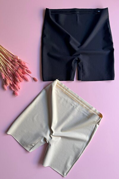 Elosia High Waist 2-Pack Seamless Mini Women's Corset Leggings with Non-Slip Silicone Band