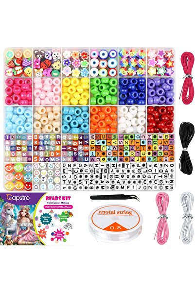 Capstro Bracelet Making Kit for Girls Ages 6–12 – DIY Jewelry Craft Set with ...