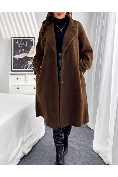 Sheya Shein Curve+ coat, brown