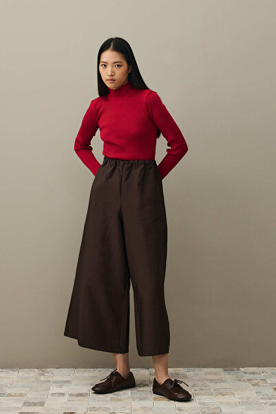 Fahhar Geniş Pantolon Acı Kahve