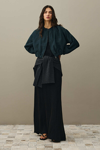 Fahhar Fermuarlı Bomber Ceket Yeşil