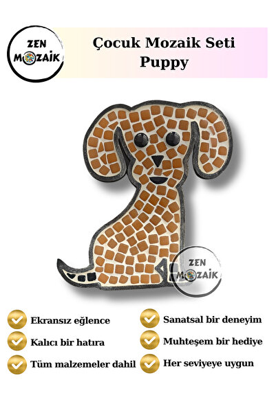 Zen Mozaik Dječji set za mozaik sa drvenim šablonom - Umjetnička edukativna i...