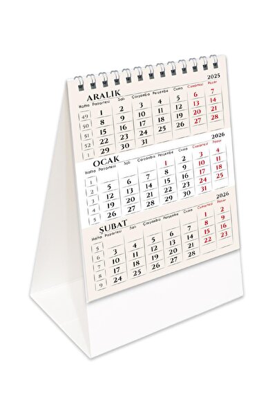 StickerArt 2026 Mevsimler Piramit Masa Takvimi Dikey Masaüstü Takvim 21x17 cm