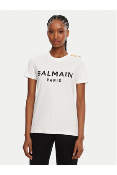 BALMAIN Γυναικείο T-Shirt BF1EF005BB02 Λευκό