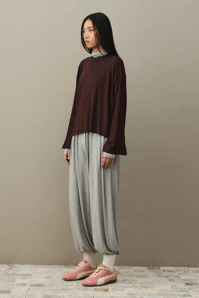 Fahhar Soft Viscone Short Sweat Dark Brown