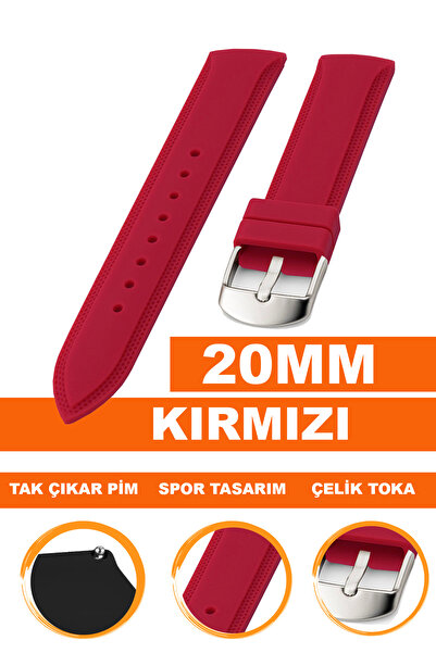 COBRA حزام ساعة من السيليكون الناعم متوافق مع ساعة 20 ملم A18-20MM