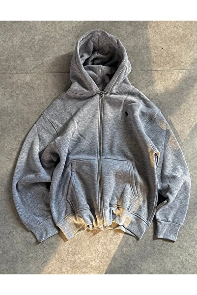 zaee P Nakışlı Oversize Zipp Hoodie