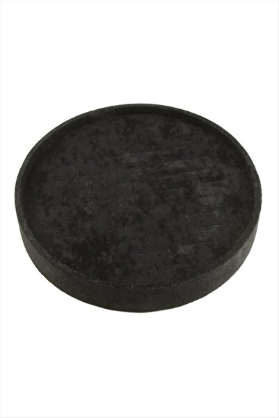 fantastik store حامل خواتم خشبي دائري من قماش الأمفورا 20 سم