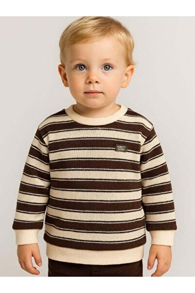 Zekids Tricotaj gros cu dungi pentru băieți