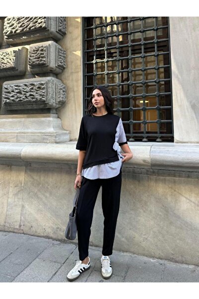 Elaxi قميص برباط جانبي مزين بالبدلة