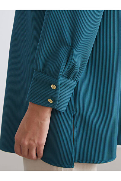 LC Waikiki Oversize Kadife Kadın Gömlek Tunik