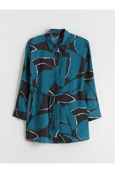 LC Waikiki Green Modal Blend Patterned Women's Shirt Tunic
