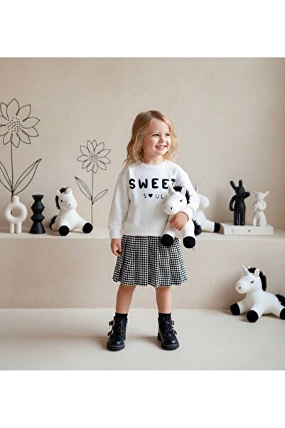 Lolliboomkids Girl's Polo Neck Sweatshirt - Skirt Trend Bottom Top Set New Season