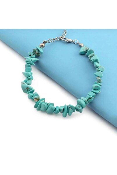AYDA STORE سوار من الحجر الطبيعي الفيروزي المكسور