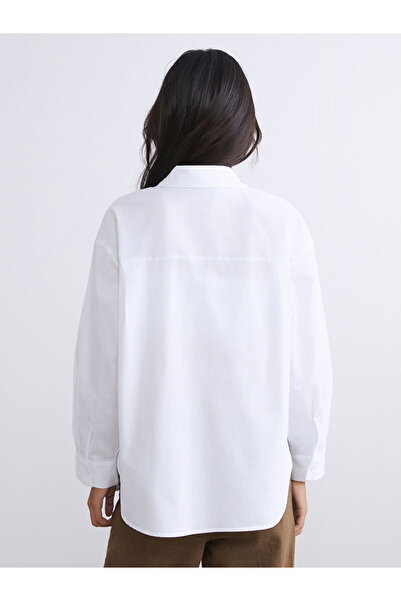 LC Waikiki Ecru Poplin Women's Shirt Tunic