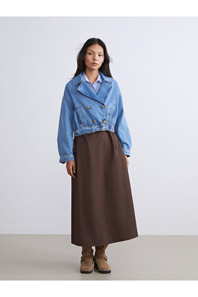 LC Waikiki Indigo O Oversized Women's Jean Jacket