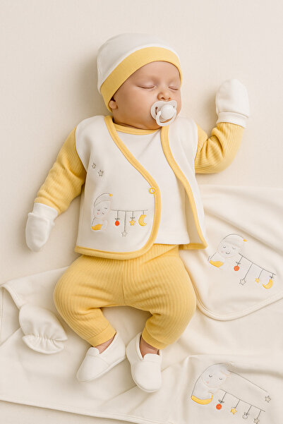 Baby %100 Organik Pamuk 10'lu Yenidoğan Bebek Hastane Çıkışı Seti – Unisex