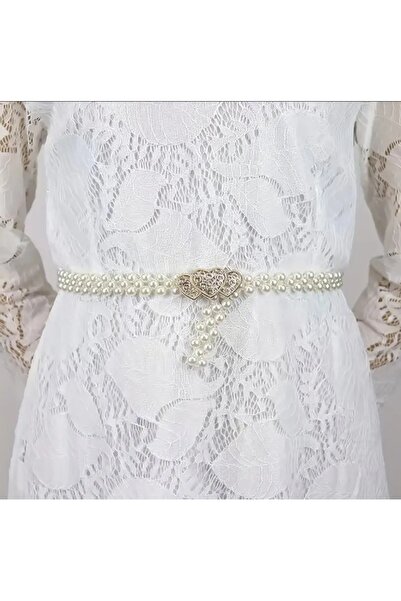 İMREN AKSESUAR Curea elastică cu perle de inimă și pietre de cristal