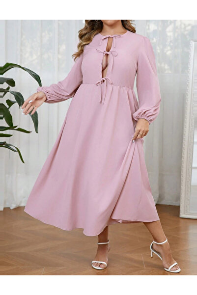 Sheya Curve+ maxi dress, pink