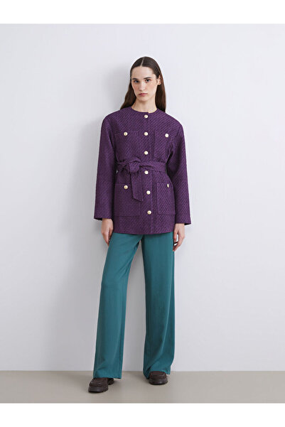 LC Waikiki Green Standard Fit Wide Leg Women's Trousers