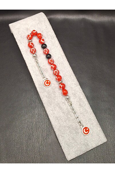 Han Ticarethane Zaza Tesbih cu design special, culoare roșie, cu stele lunare...