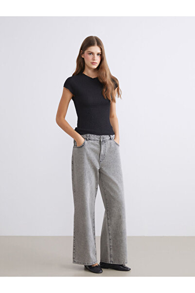 LC Waikiki Gray Wideleg Women's Jean Pants