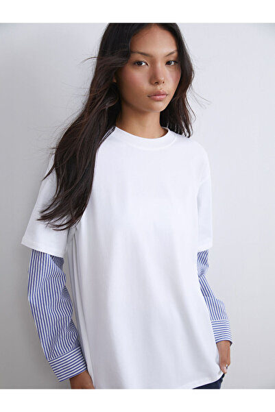 LC Waikiki Zero Roba Collar Striped Women's Sweatshirt Tunic from Uzg Store f...