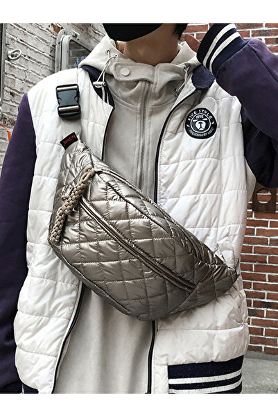 Take Two By Styli Metallic Texture Zip Closure Crossbody Bag