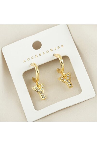 ZERO LAND أقراط معدنية مرصعة بالأحجار من دي إس-ديرين للموسم الجديد - واي