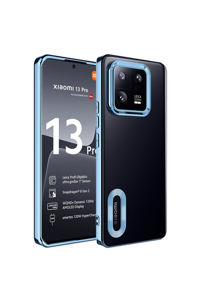 zore غطاء حماية لكاميرا هاتف Mi 13 Pro يظهر شعار SHRP Omega - أزرق