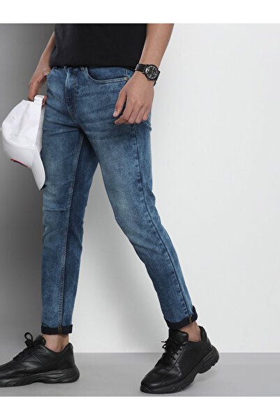 The Indian Garage Co By Styli بنطلون جينز رجالي بقصة ضيقة وباهتة قصة ضيقة متوسط