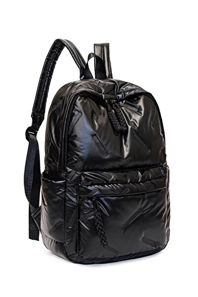 Take Two By Styli Solid Quilted Zip Closure Backpack