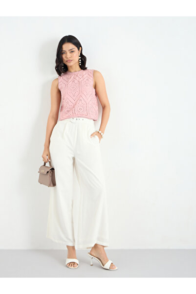 Styli Women Wide Leg Belted Trousers