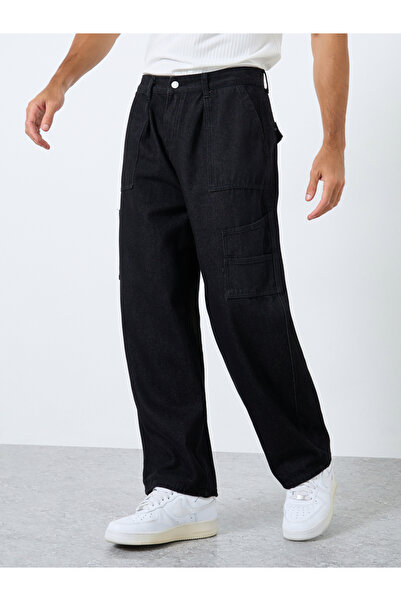 Styli Men Baggy Fit Cargo Jeans