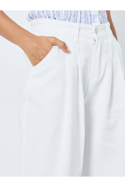 Take Two By Styli Solid Mid Rise Wide Leg Jeans