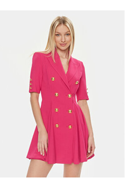 Babylon Γυναικείο Φόρεμα Κοκτέιλ S00852 Ροζ