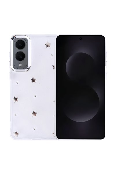 zore Galaxy S25 Edge Case Airbag Design Glitter Transparent Shrp Pole Cover -...