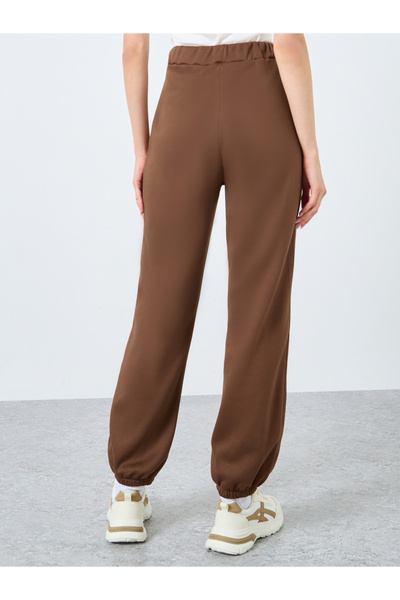 Take Two By Styli Brown Knitted Relaxed Fit Joggers