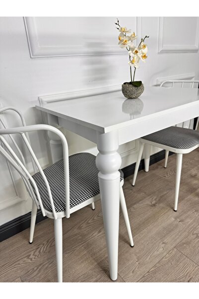 ECCES BB 60 x 90 Mutfak Masası MDF Küçük Mutfak Masası Çalışma Masası Balkon Masası Sabit Masa