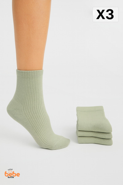 Trend Bebe Butik Șosete de damă, pachet de 3, șosete scurte din bumbac, cu ne...