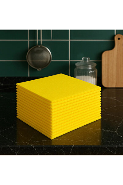 vanilinkitchen Ekonomik Temizlik Bezi Sarı Bez Güçlü Temizlik 1 Paket 9 Adet