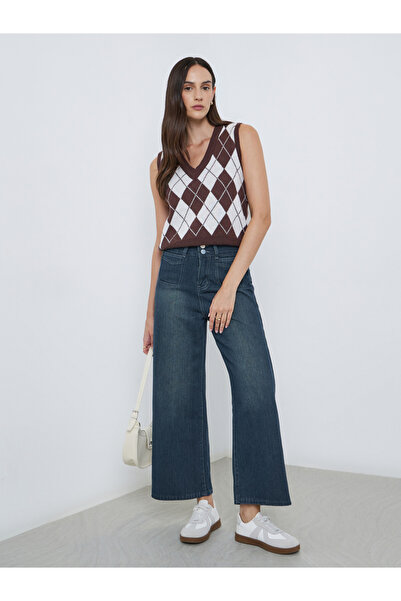 Styli جينز عالي الارتفاع وواسع الساق