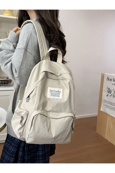 Take Two By Styli Solid Zip Closure Backpack