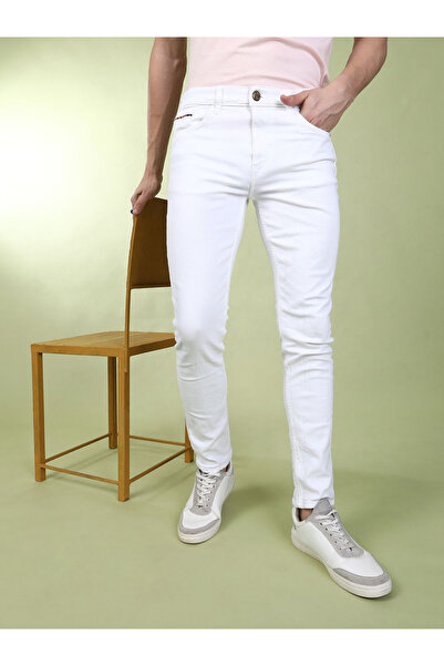 The Indian Garage Co By Styli Men Mid Rise Slim Fit White Jeans