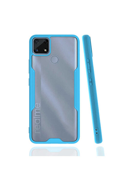 zore Realme C25 Case Shrp Parfe Cover - Blue