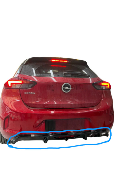 TÜRKSET Opel Corsa F Difüzör (Plastik) (( PARLAK SİYAH ))