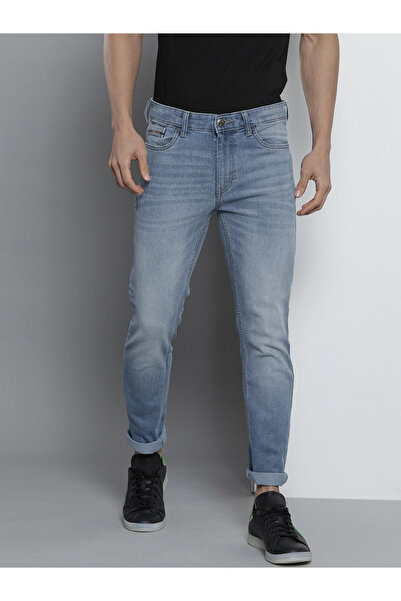 The Indian Garage Co By Styli بنطلون جينز رجالي ضيق متوسط ​​الارتفاع وثقيل قص...