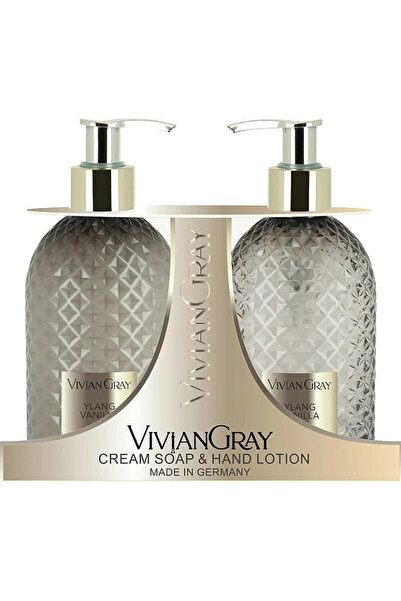 velve Set cadou Vivian Gray Ylang & Vanilla, Unisex, Sapun lichid, 300 ml + C...
